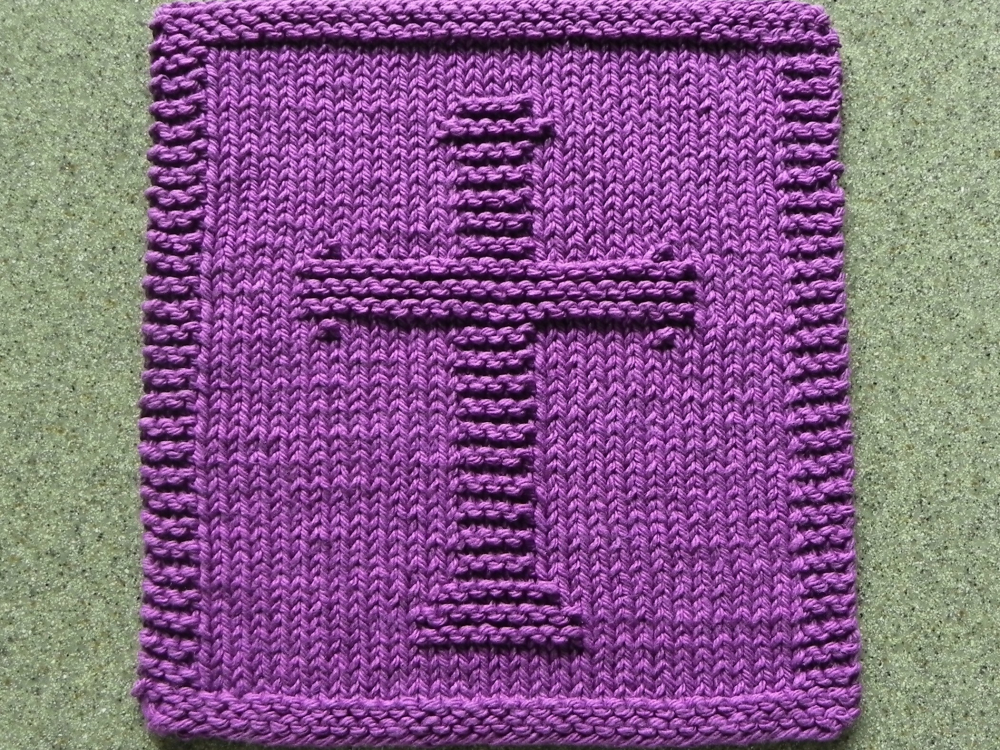 Christian Cross Free Knit Dishcloth Pattern Aunt Susan's Closet