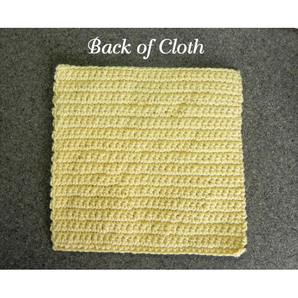 back of crochet cat dishcloth pattern