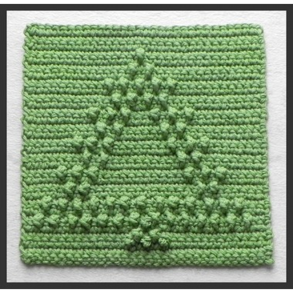 Christmas Tree Crochet wash cloth pattern