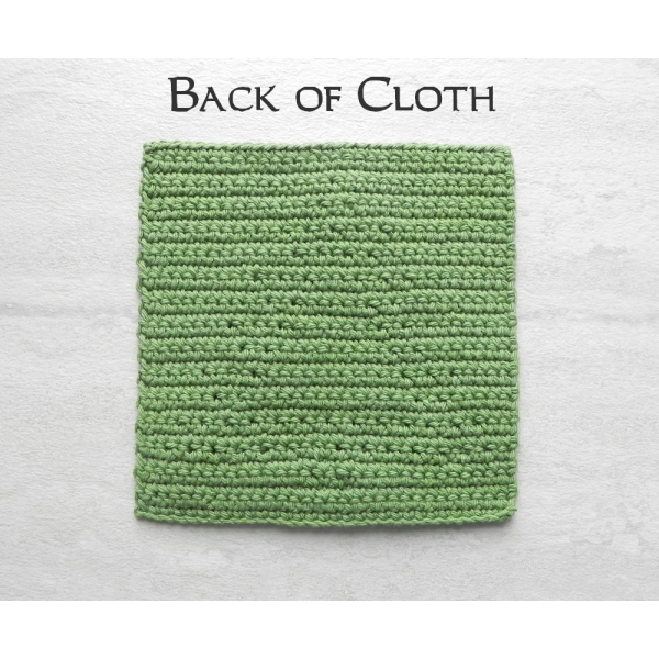 Back of Christmas Tree Crochet dish cloth pattern