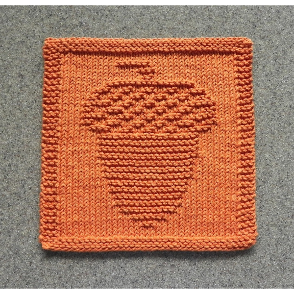 Acorn knitting pattern square