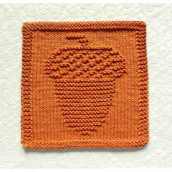 Acorn knit dishcloth pattern