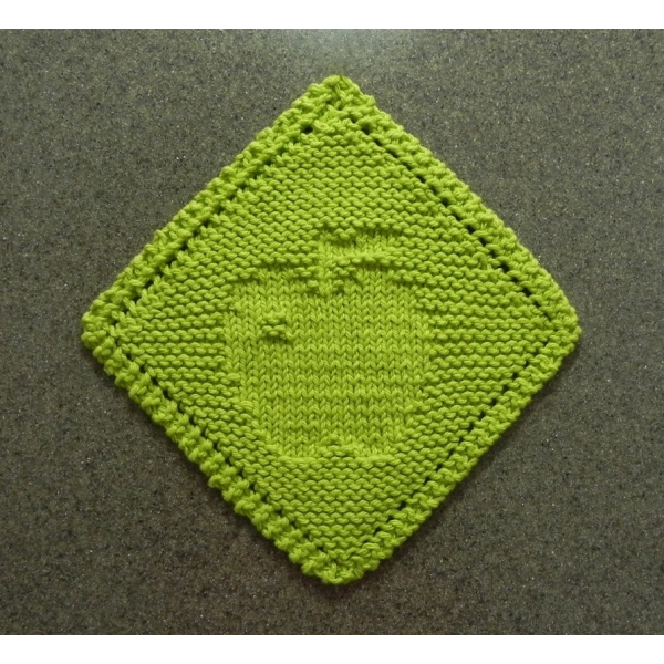 Diagonal apple dishcloth pattern
