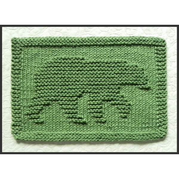American Black Bear knit dishcloth pattern