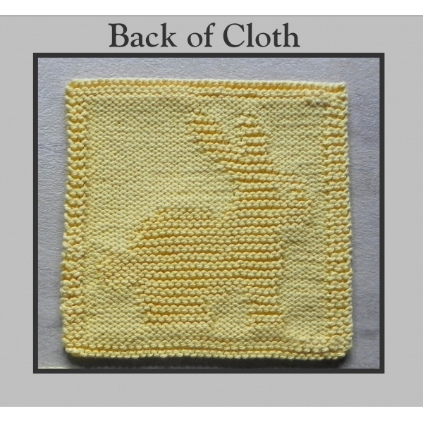 Back of bunny dishchcloth pattern