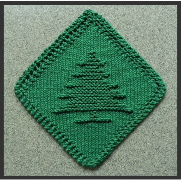 Christmas Tree Diagonal Knitting Pattern