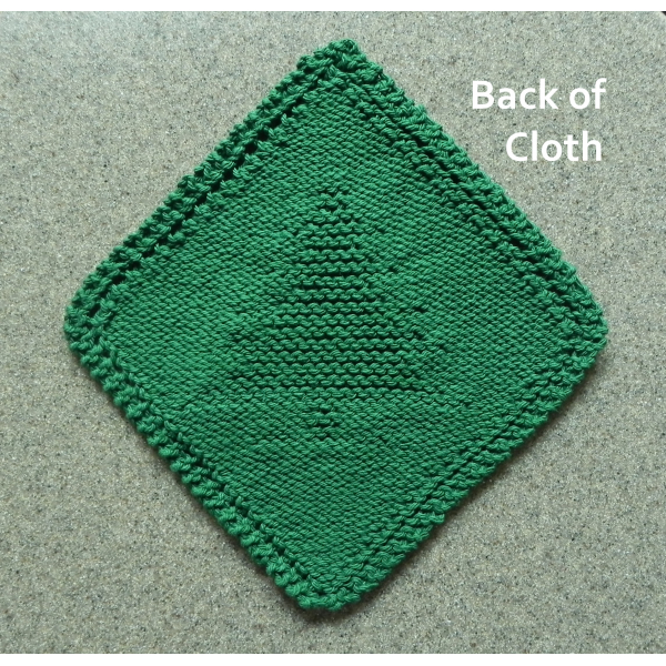 Back of diagonal Christmas Tree pattern