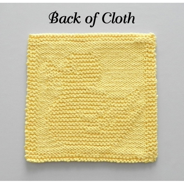 Back of rubber ducky baby blanket square pattern