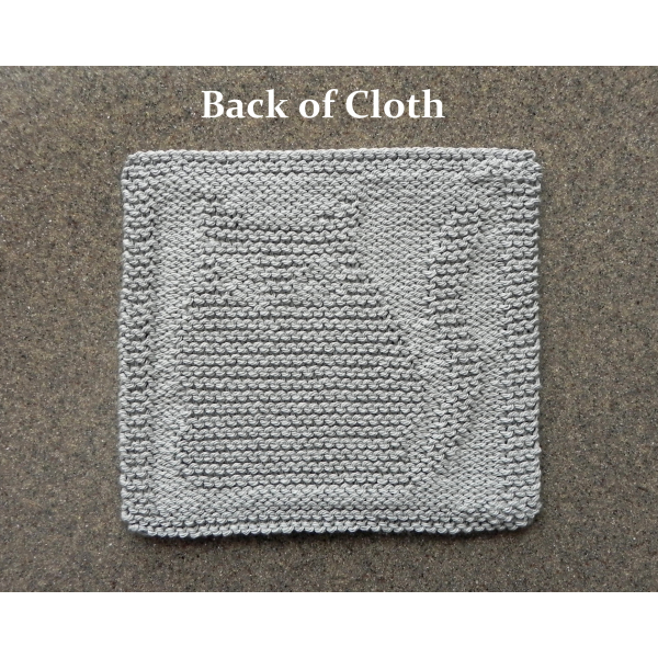 Back of fat cat knit dish cloth pattern Back of fat cat knit dish cloth pattern