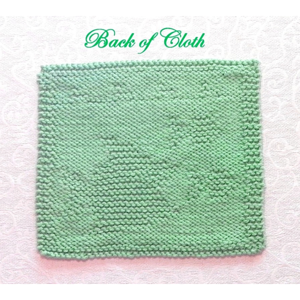 Back of fish knit wash cloth pattern Back of fish knit wash cloth pattern