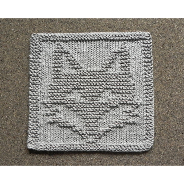 Fox dishcloth knitting pattern
