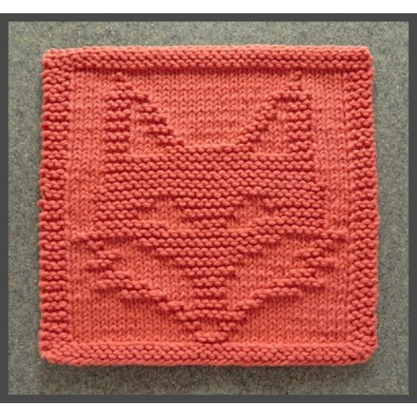 Fox Face baby wash cloth pattern