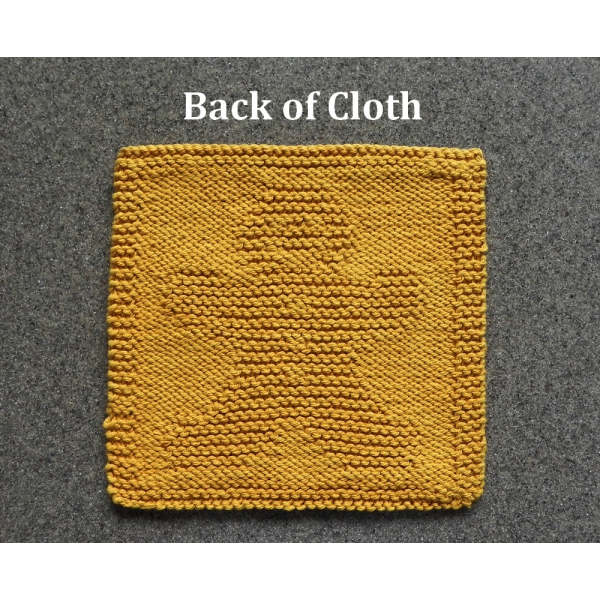 back of gingerbread man wash cloth patterna