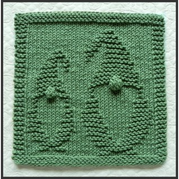 Two Gnomes knitting pattern square