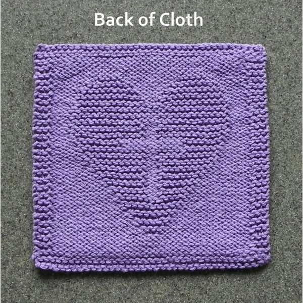 Back of Cross in Heart Knitting Pattern
