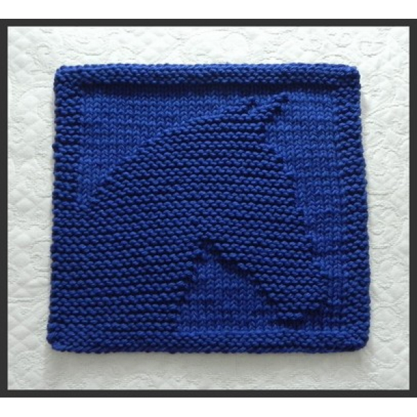 Horse Head knit dish cloth pattern