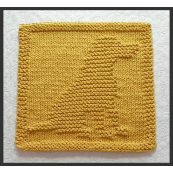Labrador Retriever knitting pattern for wash cloth