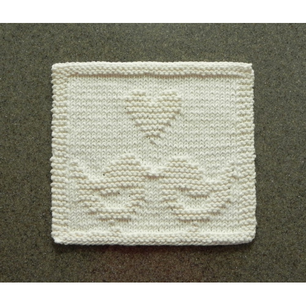 love birds knitting pattern square