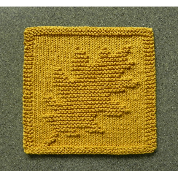 oak leaf knit pattern for wash cloth