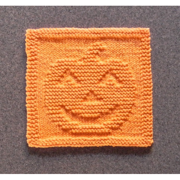 pumpkin knit dish cloth pattern