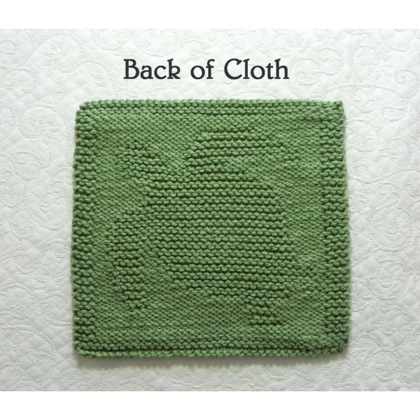 back of sea turtle knitting pattern for wash cloth