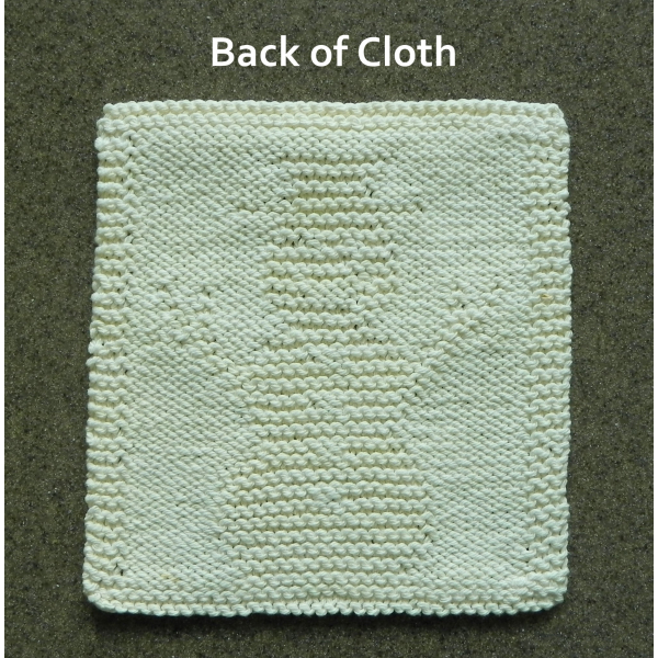 Back of Snowman Pattern for Wash Cloth