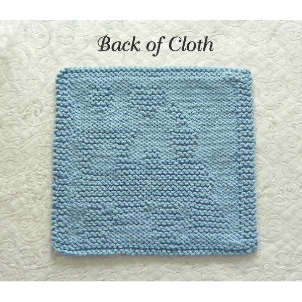 back of train knit dishcloth pattern