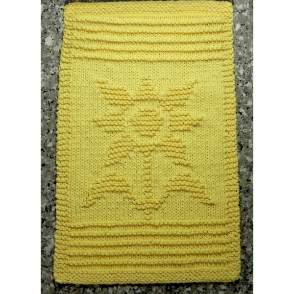 Sunflower kitchen towel knit pattern