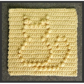 Crochet Cat Square cloth pattern