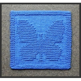 butterfly knit dish cloth pattern
