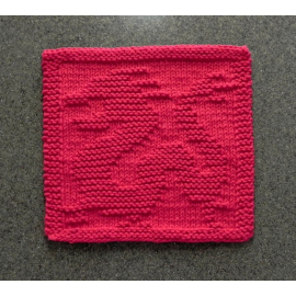 Chinese Dragon knitted wash cloth pattern