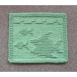 Fish knit dishcloth pattern