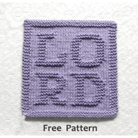 LORD Knitting Pattern for Prayer Cloth, Free pattern LORD Knitting Pattern for Prayer Cloth, Free pattern