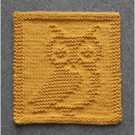 Owl Knit dishcloth pattern