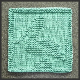 Pelican knit dishcloth pattern