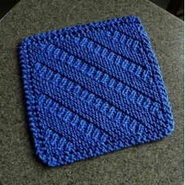 diagonal ribs wash cloth pattern