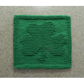 Shamrock knitting pattern square