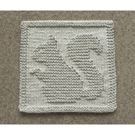 woodland squirrel pattern for baby washcloth