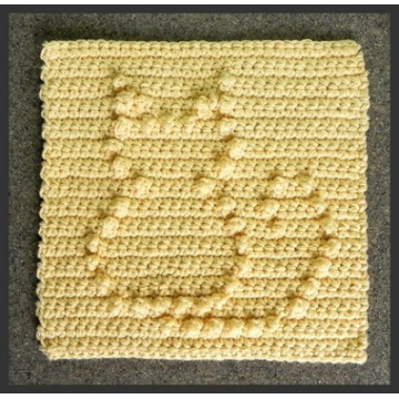 Crochet CAT Dishcloth Pattern