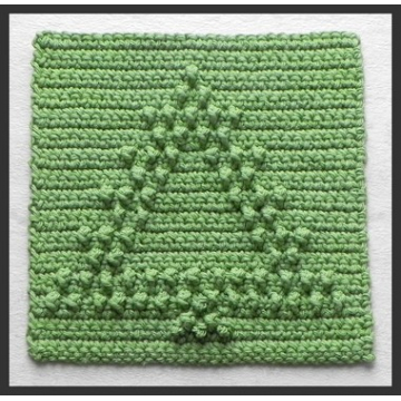 Christmas Tree Crochet Dish Cloth Pattern