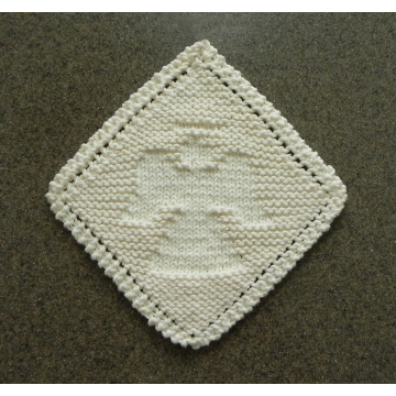 Diagonal ANGEL Grandma's Favorite Dishcloth Pattern