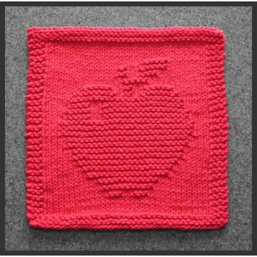 APPLE Knit Wash Cloth Pattern