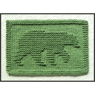 American BLACK BEAR Knit Wash Cloth Pattern