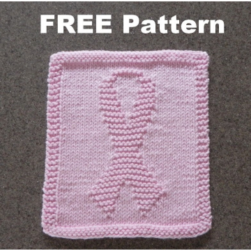 BREAST CANCER AWARENESS RIBBON, Knit Pattern