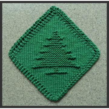 Christmas Tree Diagonal Knitting Pattern