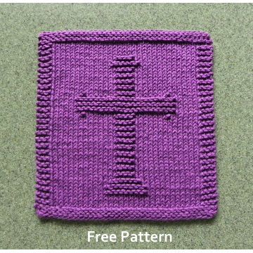 Christian CROSS Knit Cloth Pattern, Free