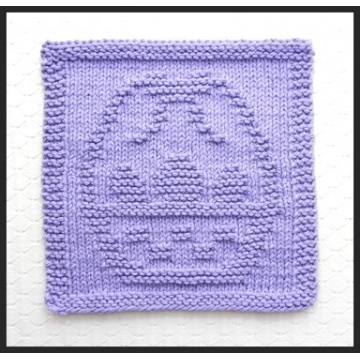 EASTER BASKET Knit Square Pattern