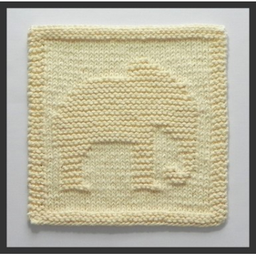 ELEPHANT Knit Dishcloth Pattern