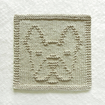 FRENCH BULLDOG Knit Dishcloth Pattern