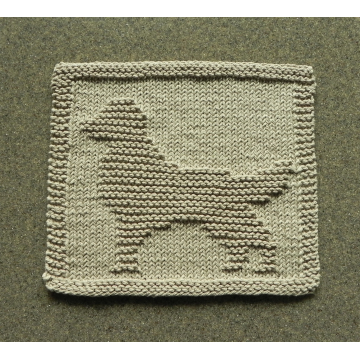 GOLDEN RETRIEVER Knit Pattern Square
